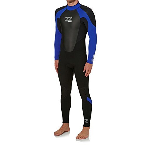 BILLABONG Mens Intruder 5/4 / 3mm GBS Back Zip Neoprenanzug Schwarz Blau - Hervorragender Einsteiger-Anzug für alle Wassersportarten - 2