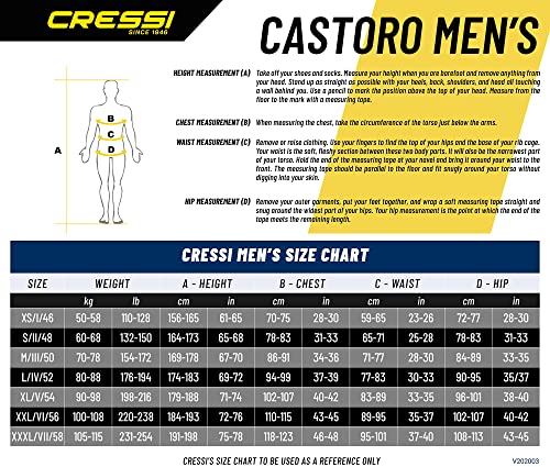 Cressi Herren Castoro Man Neopren Tauchanzug, 5mm, Schwarz - 6
