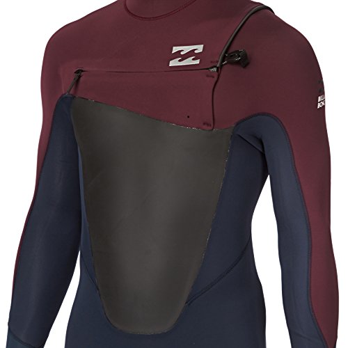 Chest Zip Steamer Neoprenanzug, rot/grau/blau - 3