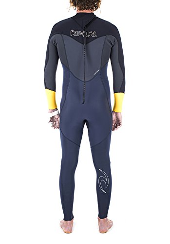 Down Patrol Back Zip Neoprenanzug, schwarz/blau/gelb - 2